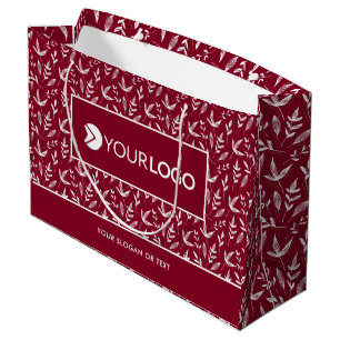 Sacola Para Presentes Grande Logotipo da empresa personalizada Elegante - Borda