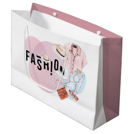 Sacola Para Presentes Grande logotipo da Watercolor Fashion  