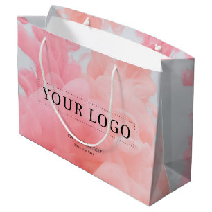 Sacola Para Presentes Grande Logotipo de negócios simples personalizado com fot