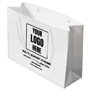 Sacola Para Presentes Grande Logotipo para pequenas empresas personalizado pret