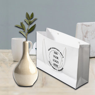 Sacola Para Presentes Grande Logotipo Personalizado de Negócios