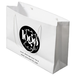 Sacola Para Presentes Grande Logotipo Personalizado Profissional Minimalista