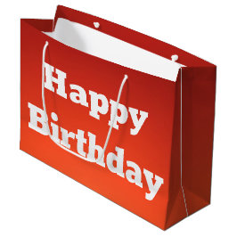 Sacola Para Presentes Grande Louco Orange Happy Birthday - Saco do Presente