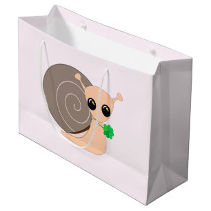 Sacola Para Presentes Grande Lucky Snail -