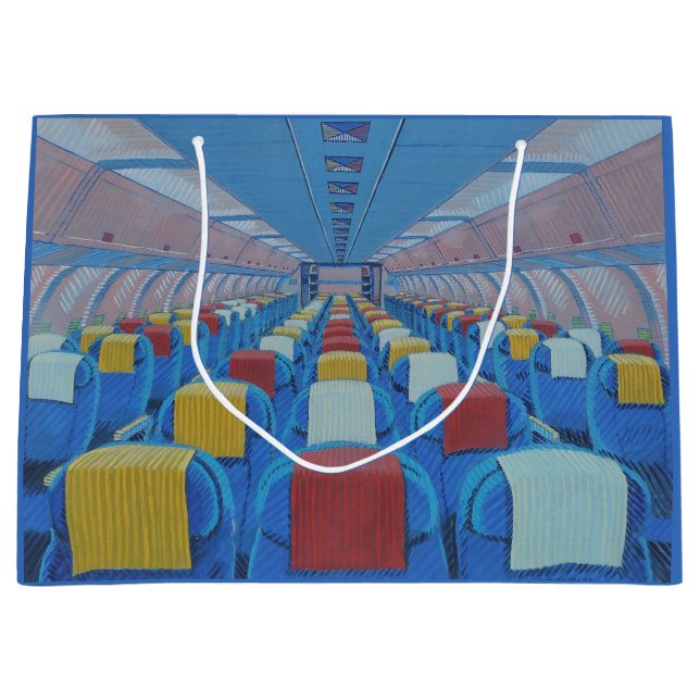 Sacola Para Presentes Grande Lugares de avião (por Gregorio Undurraga) (Frente)
