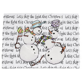 Sacola Para Presentes Grande Luta do boneco de neve