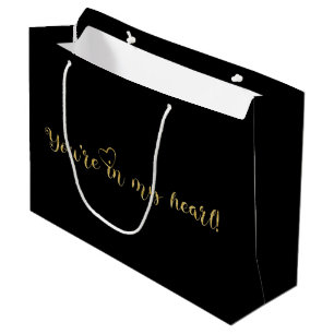 Sacola Para Presentes Grande Luxo brilhante Dourado e elegante