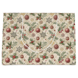 Sacola Para Presentes Grande Luxurious Holiday Gift Bag