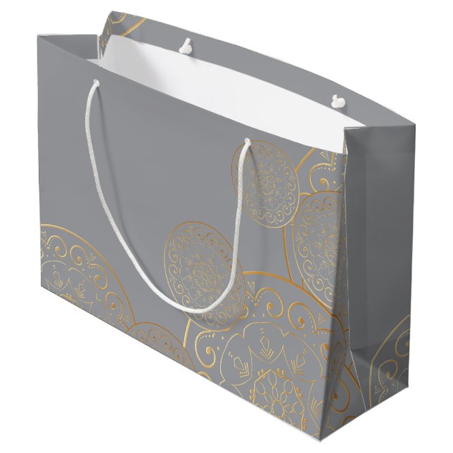 Sacola Para Presentes Grande Luxury Mandala 49 (Verso inclinado)