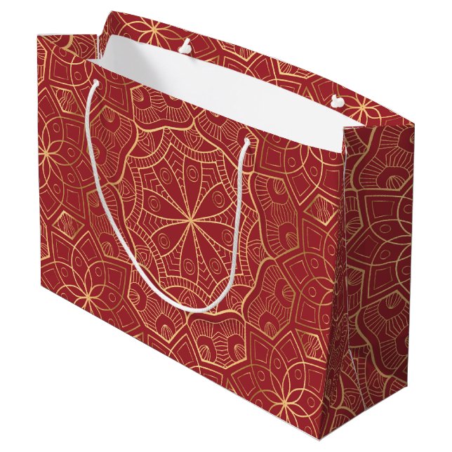 Sacola Para Presentes Grande Luxury Mandala 6 (Verso inclinado)