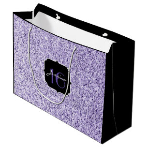 Sacola Para Presentes Grande Luz ultravioleta - doce roxo 16 da faísca do