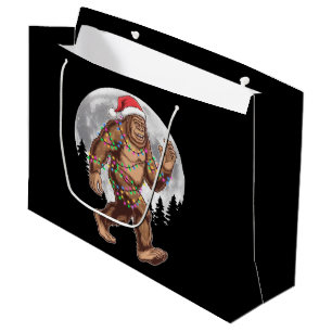 Sacola Para Presentes Grande Luzes de Natal do Papai Noel Pé Grande Árvore de N