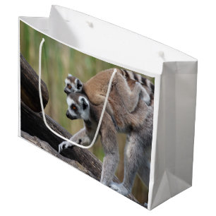 Sacola Para Presentes Grande Mãe E Bebê De Lemur De Ala