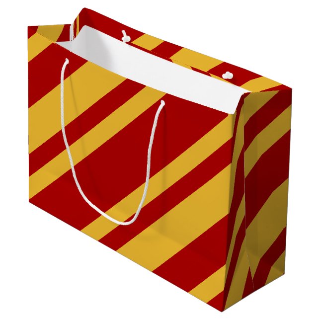 Sacola Para Presentes Grande Mago Vermelho e Dourado (Frente inclinada)