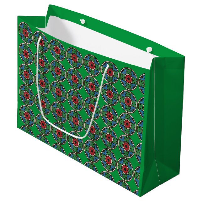Sacola Para Presentes Grande Mah Jongg Holiday Gift Bag (Frente inclinada)