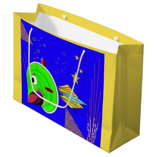 Sacola Para Presentes Grande "Makling' Bubbles" Grande Bag Glossy Gift (Frente inclinada)
