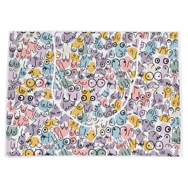 Sacola Para Presentes Grande mama pastel (Frente)