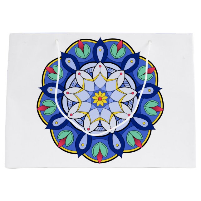 Sacola Para Presentes Grande Mandala Padrão 01 (Frente)