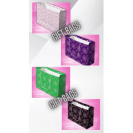 Sacola Para Presentes Grande Mandala rosa bonito em branco |