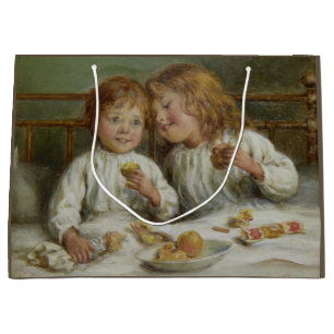 Sacola Para Presentes Grande Manhã de Natal (por Joseph Clark)