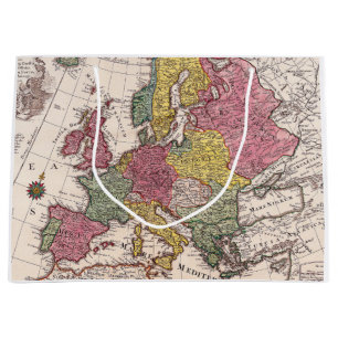 Sacola Para Presentes Grande Mapa antigo antigo inspirado (9)