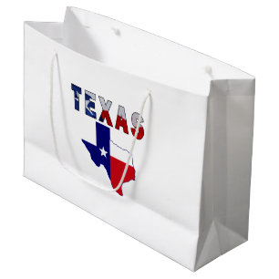 Sacola Para Presentes Grande Mapa de Sinalizador com Texas