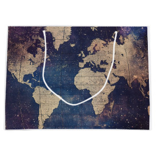 Sacola Para Presentes Grande Mapa do Mundo Celestial da Vintage (11)