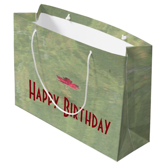 Sacola Para Presentes Grande Maple Leaf Birthday Bag (Verso inclinado)