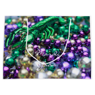 Sacola Para Presentes Grande Mardi Gras Crawfish Party Favorece Personalizaçã