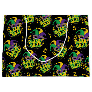 Sacola Para Presentes Grande Mardi Gras Festivo
