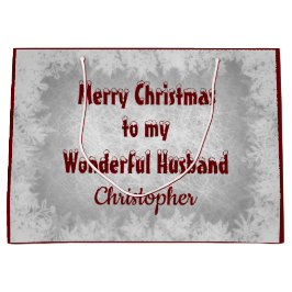 Sacola Para Presentes Grande Marido personalizado do Feliz Natal