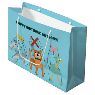 Sacola Para Presentes Grande Marionette Puppeteers Cute Personalizados