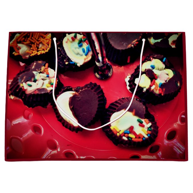 Sacola Para Presentes Grande Marshmallow Truffles (Frente)