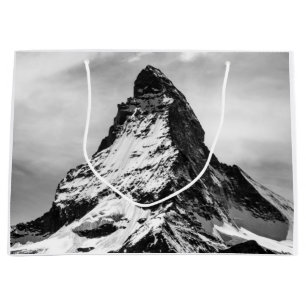 Sacola Para Presentes Grande Matterhorn, cumes preto e branco