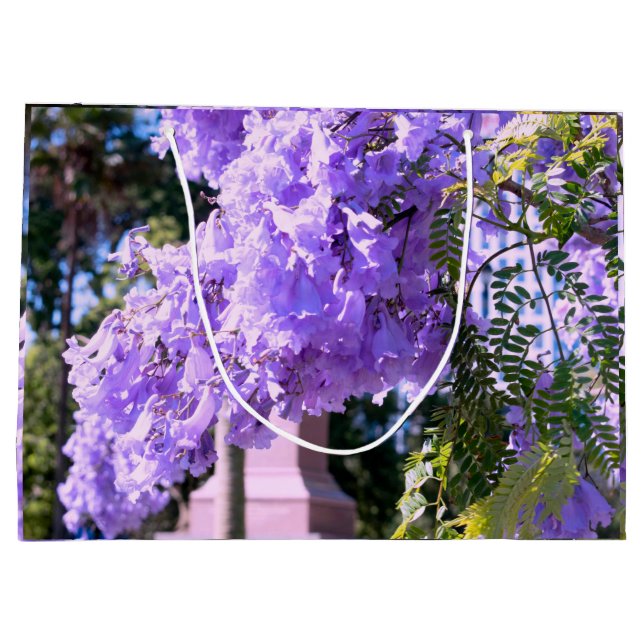 Sacola Para Presentes Grande Mauve Bell Tree Paper Shopping Bag (Verso)