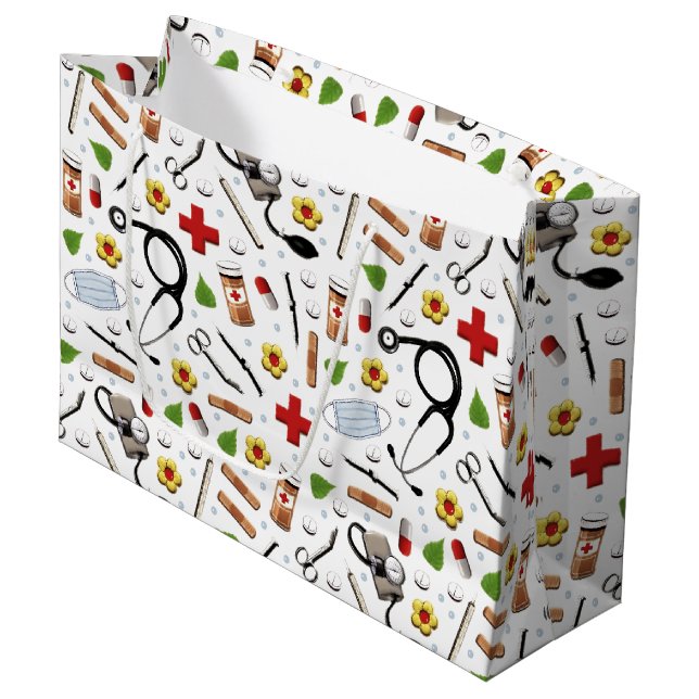 Sacola Para Presentes Grande Médico (Frente inclinada)