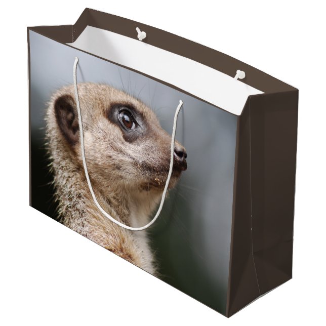 Sacola Para Presentes Grande Meerkat (Verso inclinado)