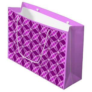 Sacola Para Presentes Grande Meio século Atômica Moderno - Roxo Ametista
