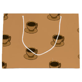 Sacola Para Presentes Grande Meio século Moderno Café Marrom