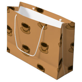 Sacola Para Presentes Grande Meio século Moderno Café Marrom