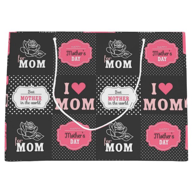 Sacola Para Presentes Grande Melhor Mãe Nunca (Frente)