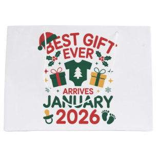 Sacola Para Presentes Grande Melhor Presente de Natal Chega Janeiro 2026 Casais