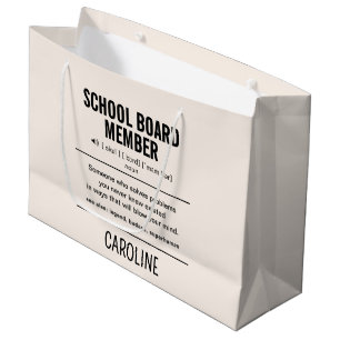 Sacola Para Presentes Grande Membro Personalizado do Conselho Escolar Engraçado