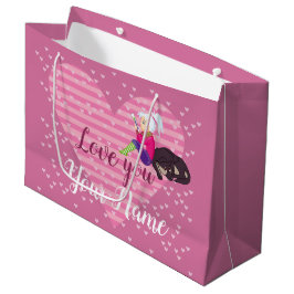Sacola Para Presentes Grande Menina Apaixonada