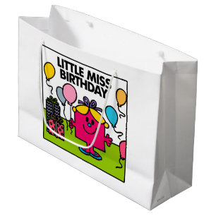 Sacola Para Presentes Grande Menina Birthday Apresenta e balões