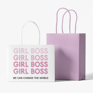 Sacola Para Presentes Grande Menina Rosa Moderna - Melhor Presente de Menina