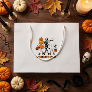 Sacola Para Presentes Grande Meninas de Halloween Fofas Esqueleto Fantasma Abób