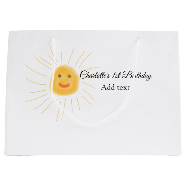 Sacola Para Presentes Grande Meninos fofinhos simples e bonitos Adicionar anive (Frente)