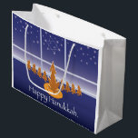 Sacola Para Presentes Grande Menorah Dogs_Happy Hanukkah_Star de David<br><div class="desc">Nossos cães de Chanucá esperançosos colocarão um sorriso na face de qualquer receptor sortudo,  e o verdadeiro milagre é que você pode comprar-lo 24 horas por dia,  7 dias por semana,  durante todo o ano. Para outras opções de design,  basta clicar em "Personalizar" e sair daqui.</div>