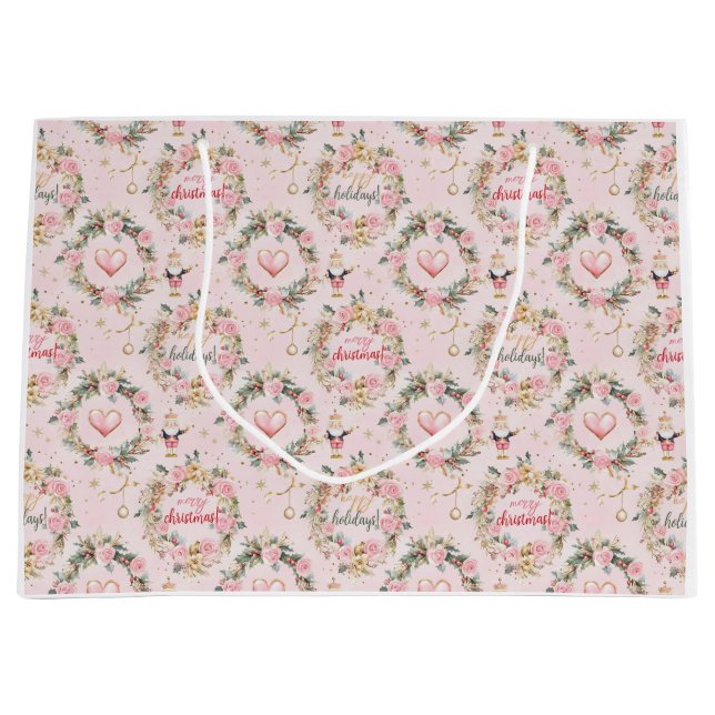 Sacola Para Presentes Grande Mensagem Personalizada de Beaux do Quebra-Cabeça R (Frente)